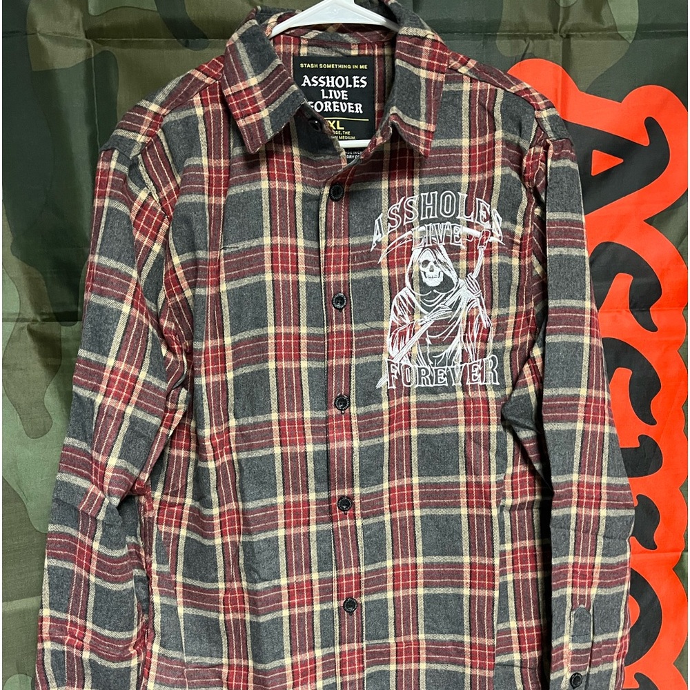 Embroidered Long sleeve Flannel